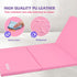 Matladin 6'x3'x1"/8'x3'x1" Folding Gymnastics Mat for Kids, PU Leather Gym Exercise Mats for Tumbling, Cheer, Yoga