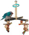 ROOJUNE Bird Perch 360 Rotating Perch with Natural Chew Toys - Spinning Bird