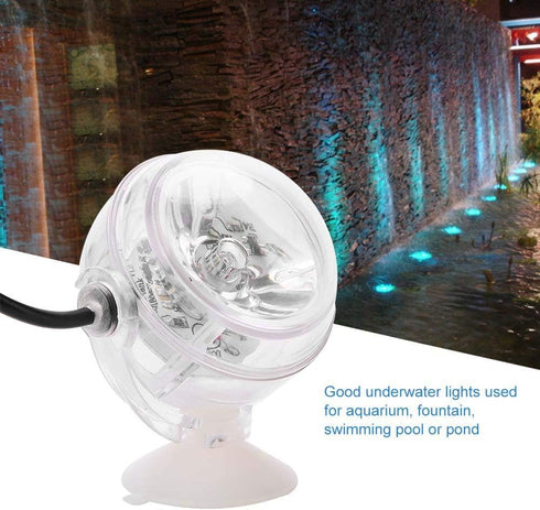 Semme LED Fish Spot Light, Waterproof Mini RGB Spotlights for Aquarium Fountain, 180 Degree Rotation
