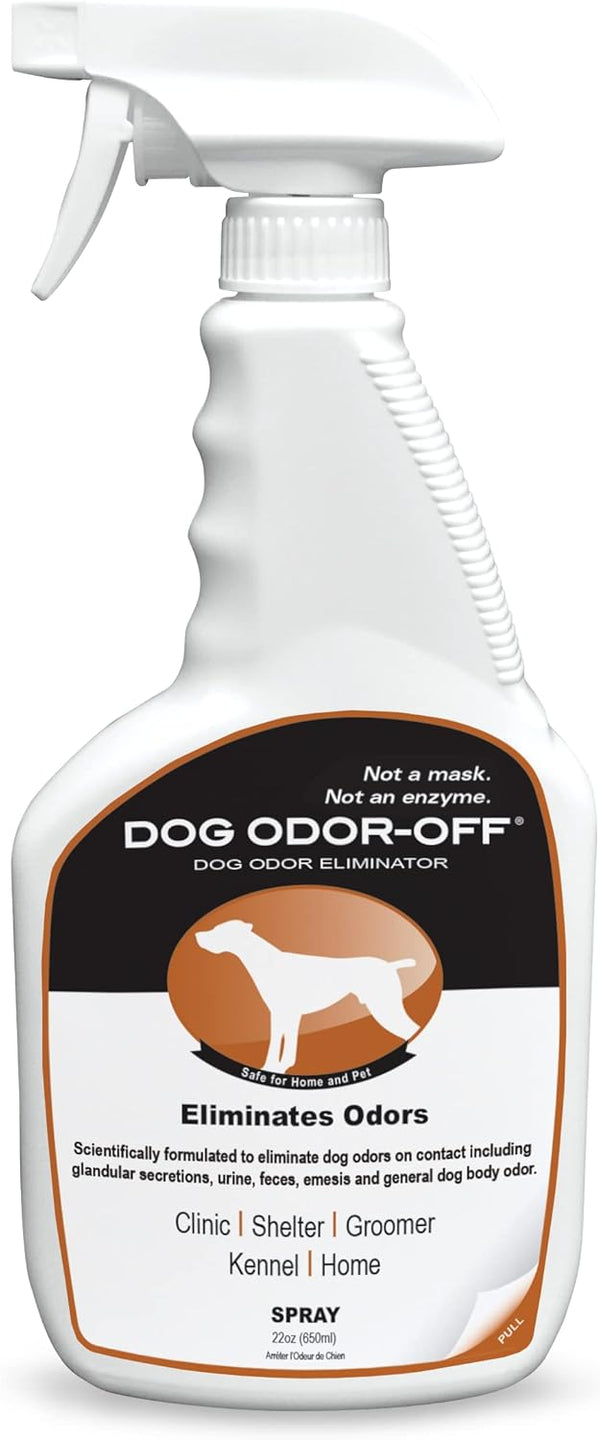 THORNELL Dog Odor-Off Pet Odor Eliminator Spray Bottle – Ready to Use Dog Carpet Cleaner for Home (22 Fl Oz)