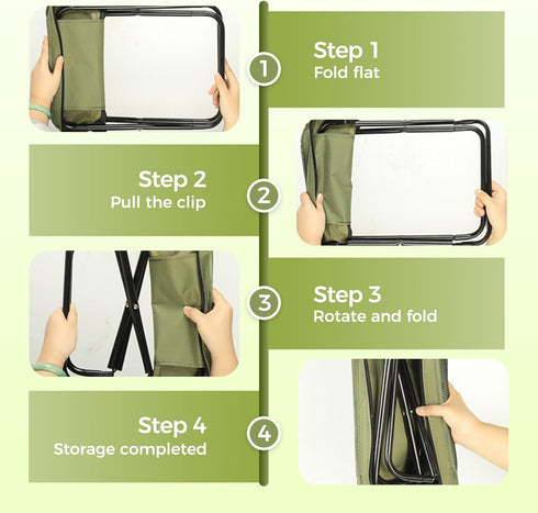 Backpack Foldable Stool, Upgraded Portable Folding Camping Stool, Tiny Foldable Stool which can Turned Into a Satchel