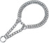 Dog Choker Collar: Martingale Training Double Row Chain for Medium Large Dogs (M-16” for Neck 11-14")