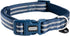 Reflective Nylon Dog Collar - Adjustable Blue Neoprene Padding for Small Dogs (Neck 9.8"-15")