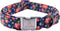 Lionheart Glory Floral Print Dog Collar, Adjustable Soft Collar for X-Small Dogs, Blue Spring Design