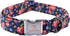 Lionheart Glory Floral Print Dog Collar, Adjustable Soft Collar for X-Small Dogs, Blue Spring Design