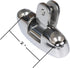 MX Bimini Top Deck Hinge Swivel Mount, Stainless, Quick Release Marine Grade