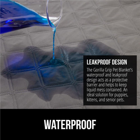 Gorilla Grip 100% Waterproof Dog Blanket, 82x102, Tear and Slip Resistant, Leakproof Couch Cushion Protector for Indoor