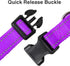 Taglory Purple Reflective Adjustable Dog Collars for Small Medium Large Dogs, Thin Nylon Webbing and Quick Release
