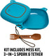 UCO 4-Piece Camping Mess Kit with Bowl, Plate and 3-in-1 Spork Utensil Set by UCO