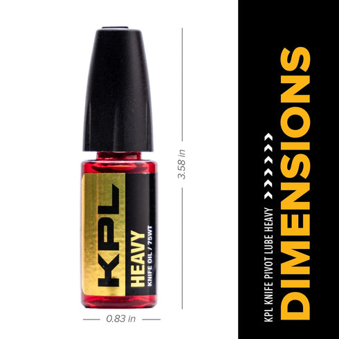 KNIFE PIVOT LUBE Heavy Knife Oil, Synthetic Pocket Knife Lubricant for Blade Care, Precision Oiler Bottle