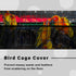 Bird Cage Seed Catcher, Mesh Guard Netting, Bird Cage Seed Guard Skirt for Round Square Cages (Black)