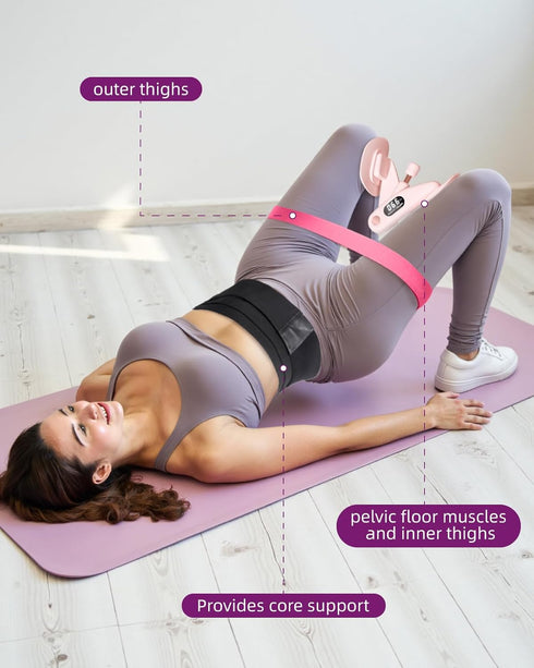Mexlyca 20LB Thigh Trainer, Pelvic Floor Muscle Trainer Adjustable Resistance Inner Thigh Exerciser, Kegel Trainer