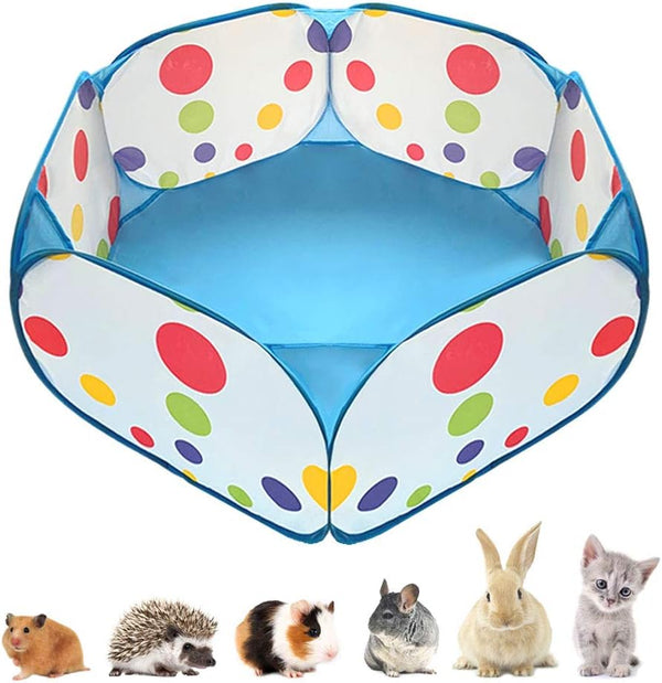 Portable Small Animals Playpen, Indoor/Outdoor Pet Exercise Fence for Guinea Pigs, Rabbits, and Chinchillas