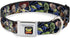 Dog Collar Seatbelt Buckle with Toy Story Characters, Denim Rays, 18 to 32 Inches, 1.5 Inch Wide