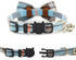 Cat Collar Breakaway with Bell and Bow Tie - Set of 2 PCS Adjustable Safety Plaid Design Collars (Green & Light Blue