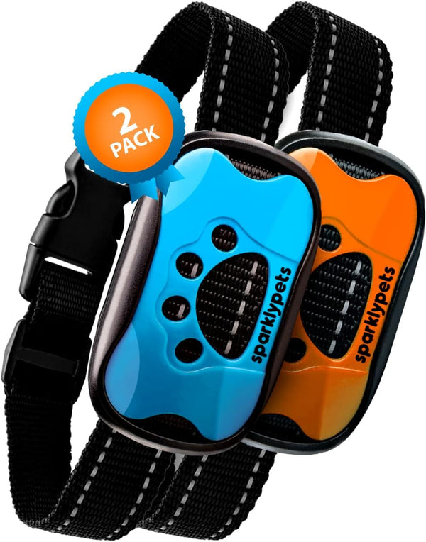 Humane Dog Bark Collar, 2 Pack Anti Barking Training Collar, No Shock for Medium Large Dogs