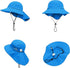 YOLAI Summer (BU1, Mesh Breathable Sun Hat Outdoor Large Brim Cape Children's Sunscreen Visors Cap with Strings S)