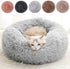 Cat Beds for Indoor Cats, Washable 20/24 inches, Anti Anxiety Round Fluffy Plush Faux Fur Cat Bed for Small Dogs