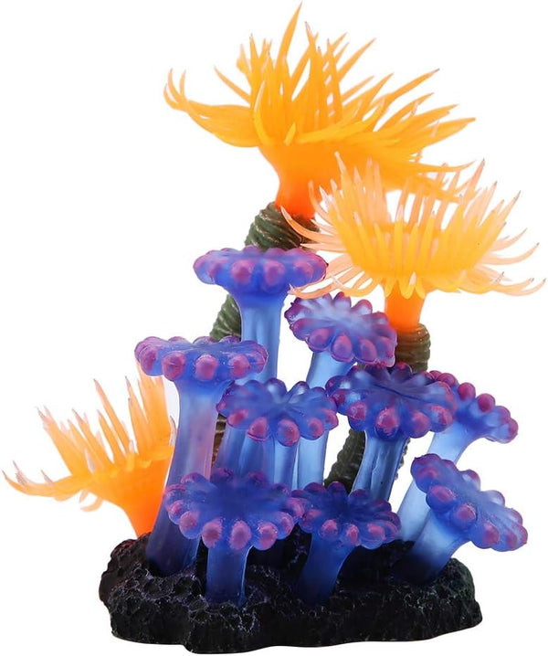 Zerodis Lifelike Silicone Sea Anemone, Simulated Fake Coral Ornament for Aquarium Decor