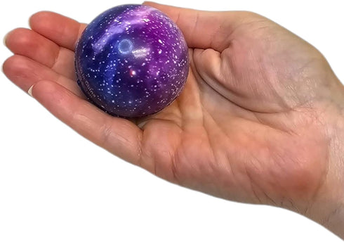 2" (4 Pack) (4 Zugar Land Galaxy Foam Stress Relief Balls Squeeze Relaxable Stress Relief for Kids and Adults Calming