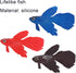 Tnfeeon 3 Pieces Lifelike Aquarium Fish Ornament - Environmentally Friendly Silicone Colorful Gold Fish