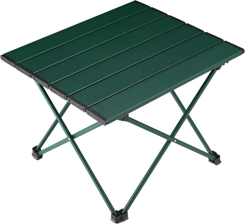Tesouro Portable Camping Table,Folding Side Table Aluminum Top for Outdoor Cooking, Hiking, Travel,