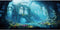 AWERT 30x18 inches Polyester Undersea Aquarium Background - Ruins and Aquatic Plants Decor
