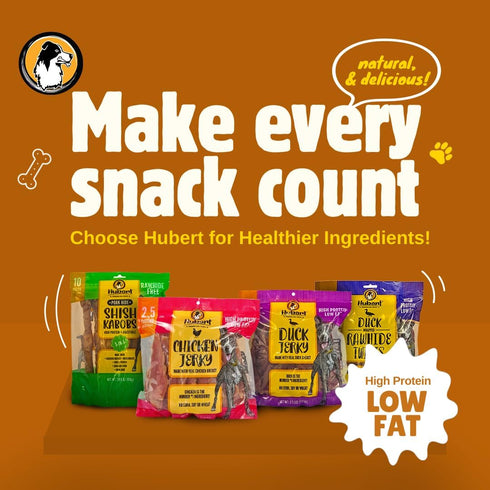 Hubert Pet Triple Flavored Rawhide Kabobs - Chicken, Duck & Pork Hide Chews - 2 lbs - for All Dog Sizes