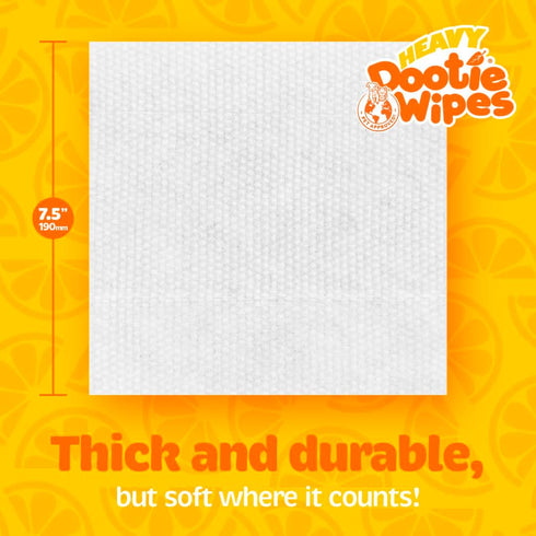 Heavy Dootie Wipes - Convenient Durable Dog Wipes for Paws and Butt, Mild Citrus Scent, 100 Count