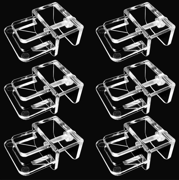 6 pcs Aquarium Lid Clips, Rimless Fish Tank Top Cover Support Holder