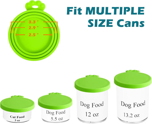 PetBonus 2 Pack Silicone Pet Can Cover Lids, Universal Size for Dog Cat Food, BPA Free, Dishwasher Safe