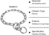 Silver Dog Chain Collar, Heavy Duty Chew Proof Stainless Steel Long Link Fur Saver Training Collar for Small Medium Dogs