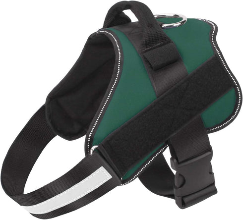 Bolux Dog Harness, No-Pull Reflective Dog Vest, Breathable Adjustable Pet Harness with Handle for Outdoor Walking (Dark