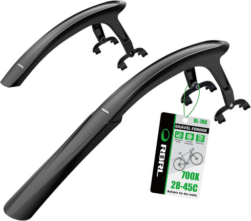 RBRL Quick Release Bike Fender Set, Adjustable Full Cover Bicycle Fenders for Gravel and Road Bikes, 28''
