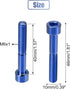 uxcell Blue Universal M6x40 Bike Stem Bolt, Bicycle Headset Stem Bolt Accessory