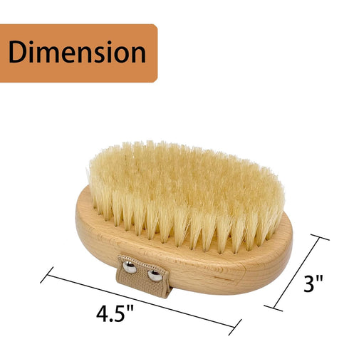 Soft Bristle Dog Brush for Short Haired Cats Dogs with Elastic Band, Natural Bristle Dog Palm Brush for Cats Dogs Brush