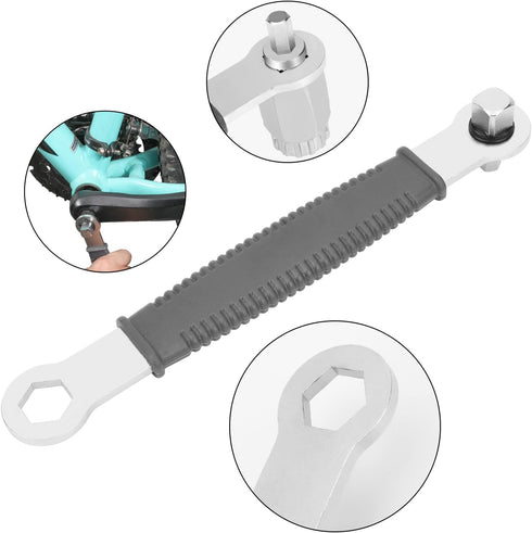 Oumers Bike Repair Tools - Multi-use Bike Crank Extractor, Bottom Bracket Remover & 16mm Spanner Wrench
