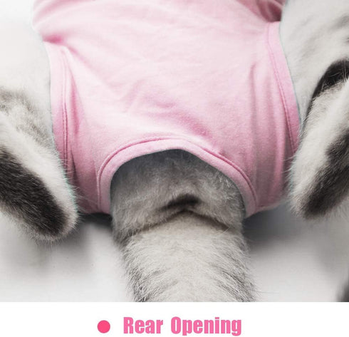 Cat Professional Recovery Suit for Abdominal Wounds, E-Collar Alternative for Cats and Dogs, After Surgery Wear Anti
