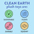 100% Spunky Pup Clean Earth Recycled Seahorse Dog Toy | Made from Recycled Water Bottles | Eco-Friendly | Squeaker |
