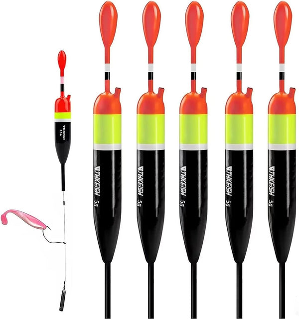 THKFISH Fishing Bobbers, Slip Bobbers for Fishing, Balsa Floats Crappie Fishing Bobbers (1/6oz, 3/8oz, 1/2oz)