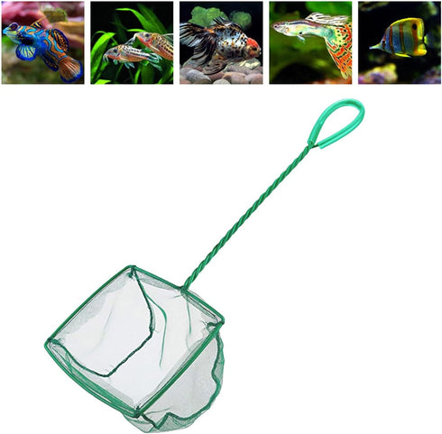Quaziret Skimmer 3/4/5/6/8/10inch Fine Mesh Fish Net for Fish Tank - Aquarium Net Scoop, Aquarium Net with Plastic