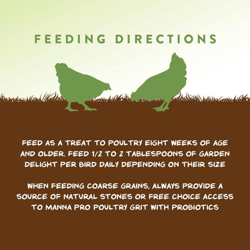 Manna Pro Garden Delight Treats for Chickens, Poultry, Bird, Duck, 2.25 lbs