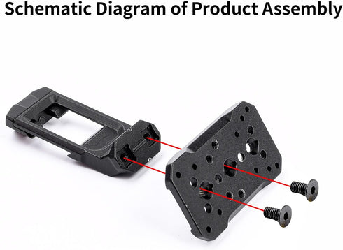 RMR Red Dot Sight Universal 45-Degree Lightweight Optic Mount, Aluminum Reflex Sight Offset Mount