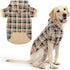 EXPAWLORER Plaid Dog Hoodie - British Style Warm Sweater Shirt with Leash Hole for All Breeds
