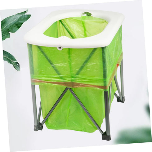 KOMBIUDA Folding Portable Outdoor Toilet Collapsible Camping Bathroom Sturdy Emergency Potty for Car Trips and Outdoor