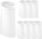 QWORK 3D Honeycomb Aquarium Filter Pads, 8 Pack White Filter Socks for Fresh & Saltwater Tanks, 4"x11.8".
