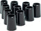 The Golfer's Workshop .355" Taper Tip Black Golf Club Ferrules - Pack of 10, Durable Plastic for Easy Installation