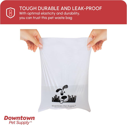 500 Count 12.5" 8.5" Downtown Pet Supply Scented Poop Bags for Dogs with Dispenser, - Leak-Proof Dog Waste Bags