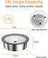 No Spill Dog Water Bowl, 1.5L Stainless Steel Slow Drinking Dish, Splash Proof for Dogs and Cats