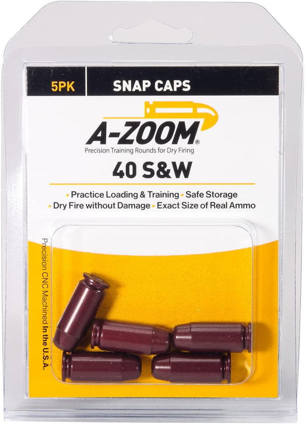 A-ZOOM 40 S & W Snap Cap 5PK, Red (15114)